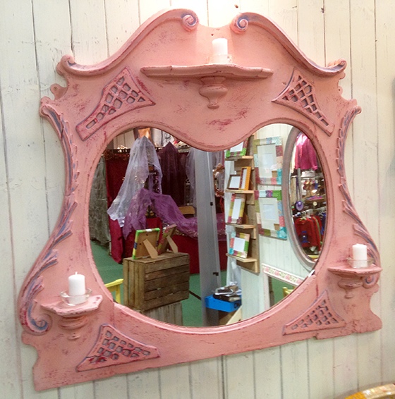 Louis XIV mirror Distressed and Antiqued using chalk paint.
